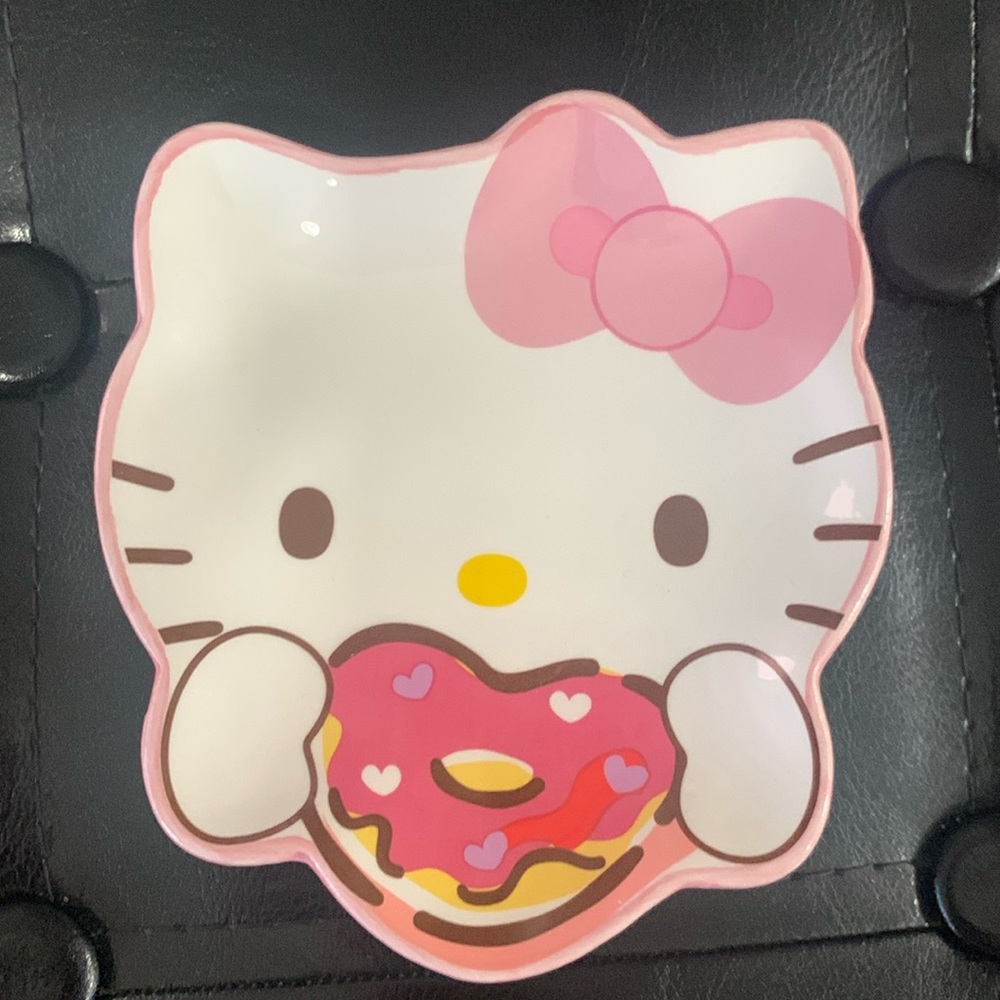 New Hello Kitty In Pink Bow With Donut Mini Jewelry Trinket Tray Dish By Sanrio